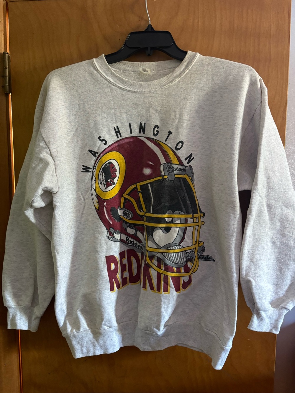 Washington Redskins Gray Vintage-Style Crewneck Sweatshirt